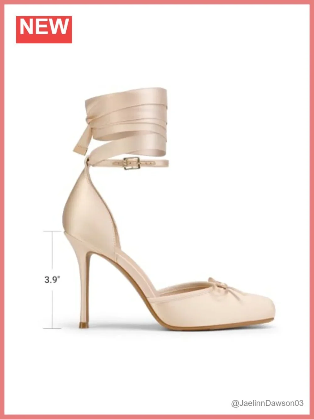 Ballet-Inspired Satin Stiletto Heels Pumps Square Toe Ankle Strap Lace Up Party